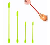 Wopanxye Lot de 4 mini spatules de maquillage en silicone, petites spatules de maquillage, lotion dernière goutte, sérums de crème de bouteille étroite, cuillère à long manche pour mélanger beauté et
