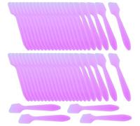 Wopanxye Lot de 50 spatules de voyage pour cosmétiques, spatules de maquillage jetables en plastique, pour soins de la peau, masque, crème, paillettes, gel, eyeliner, cuillère pour mélange