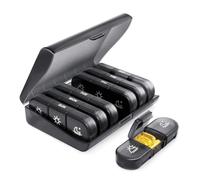 Wopanxye Pilulier hebdomadaire 7 jours, 3 fois par jour, grande boîte à pilules de voyage, facile à ouvrir, sans BPA, distributeur de médicaments matin et soir pour contenir des vitamines, des