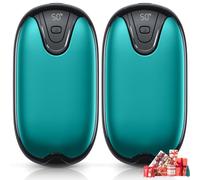 Wopigh Chauffe-Mains Rechargeable, Chauffe Mains Split-Magnétique 2 en 1, Réutilisable Électriques Portables USB Power Bank Batterie pour iPhone, Urgence, Chaufferette pour Hommes Femmes (Blue)