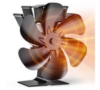 Wopigh Ventilateur Poele à Bois 6 Pales, Ventilateur de Cheminée Alimenté Par la Chaleur, Économie d'Énergie, Silencieux pour Poêle à Bois/Cheminée/Gaz/Bûche de Poêle