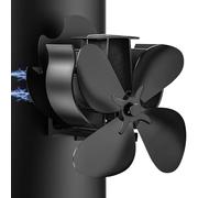 Wopigh Ventilateur Poele à Bois Magnétique, 4 Pales Ventilateur de Cheminée Alimenté Par la Chaleur, Économie d'Énergie, Silencieux Sans Électricité pour Bois/Cheminée/Gaz/Bûche