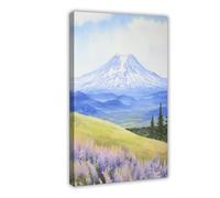 WOPIYNAG Impression sur toile aquarelle Mt St. Helens - Décoration de chambre à coucher - 40 x 60 cm