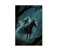 WOPIYNAG Impression sur toile Mythes européens de chasse et cavaliers fantômes 40 x 60 cm