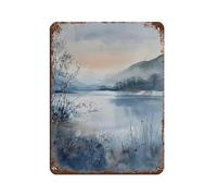 WOPIYNAG Plaque en métal vintage Loch Lomond Scotland pour pub, club, café, bar, maison, décoration murale, poster rétro 30 x 40 cm