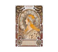 WOPIYNAG Poster La Plume Alphonse Mucha sur toile 60 x 90 cm