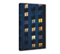 WOPIYNAG Poster sur toile « A Glimpse of City Life » - Décoration de chambre à coucher - 20 x 30 cm