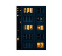 WOPIYNAG Poster sur toile « A Glimpse of City Life » - Décoration de chambre à coucher - 50 x 75 cm