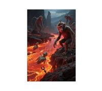 WOPIYNAG Poster sur toile « Countless Souls Pierced by Iron Hooks » - Décoration de chambre à coucher - 30 x 45 cm