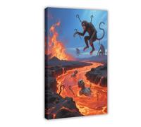 WOPIYNAG Poster sur toile « Countless Souls Pierced by Iron Hooks » - Décoration de chambre à coucher - 30 x 45 cm