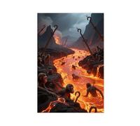WOPIYNAG Poster sur toile « Countless Souls Pierced by Iron Hooks » - Décoration de chambre à coucher - 50 x 75 cm