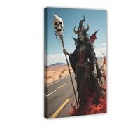 WOPIYNAG Poster sur toile « Death on The Desert Highway Hell Witch » - Décoration de chambre à coucher - 60 x 90 cm