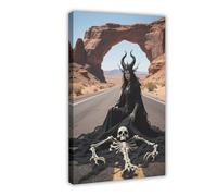 WOPIYNAG Poster sur toile « Death on the Desert Highway Witch » - Décoration de chambre à coucher - 50 x 75 cm