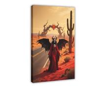 WOPIYNAG Poster sur toile « Death on the Desert Highway Witch » - Décoration de chambre à coucher - 50 x 75 cm