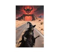 WOPIYNAG Poster sur toile « Death on The Desert Highway Witch » - Décoration de chambre à coucher - 60 x 90 cm