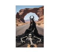 WOPIYNAG Poster sur toile « Death on The Desert Highway Witch » - Décoration de chambre à coucher - 60 x 90 cm
