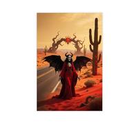 WOPIYNAG Poster sur toile « Death on The Desert Highway Witch » - Décoration de chambre à coucher - Cadeau idéal - 30 x 45 cm