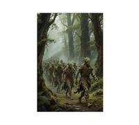 WOPIYNAG Poster sur toile Les Gardiens de la Forêt de la Terre du Milieu - Décoration de chambre à coucher - 50 x 75 cm
