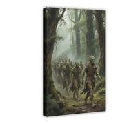 WOPIYNAG Poster sur toile Les Gardiens de la Forêt de la Terre du Milieu - Décoration de chambre à coucher - 50 x 75 cm