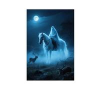 WOPIYNAG Poster sur toile Mythes européens de la chasse, fantômes Riders, décoration de chambre à coucher, cadeau 30 x 45 cm