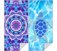 Woplagyreat Serviette de Plage Microfibre XXL Serviettes Drap Accessoire Piscine Grande Vacances Micro Fibre Homme Beach Towel Eponge Fille Essuie Decoration Indispensable Femme Towels Adulte 90x180