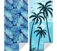 Woplagyreat Serviette de Plage Microfibre XXL Serviettes Drap Accessoire Piscine Grande Vacances Micro Fibre Homme Beach Towel Eponge Fille Essuie Decoration Indispensable Femme Towels 90x180 Adulte