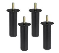 woplus Lot de 4 pieds de meuble réglables en hauteur - Noir - 120 à 180 mm - Avec filetage M10