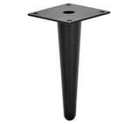 woplus Lot de 4 pieds de meubles droits - Hauteur : 15 cm - Noir - En métal - Pour canapé, meuble TV, lit