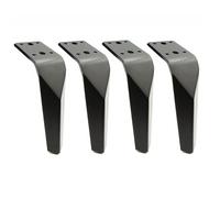woplus Lot de 4 pieds de meubles en acier - 150 mm - En métal - Noir mat