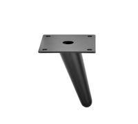 woplus Lot de 4 pieds de meubles inclinés noirs - 10 cm - Pieds de rechange en métal - Pour canapé, meuble TV, lit, table basse - Hauteur : 10 cm