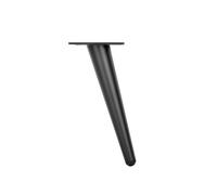 woplus Lot de 4 pieds de meubles inclinés noirs - 18 cm - Pieds de rechange en métal - Pour canapé, meuble TV, lit, table basse (hauteur 18 cm)