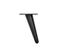 woplus Lot de 4 pieds de meubles obliques noirs 13 cm - Pieds de rechange en métal - Pour canapé, meuble TV, lit, table basse (hauteur 13 cm)