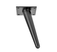 woplus Lot de 4 pieds de meubles obliques noirs 15 cm - Pieds de rechange en métal - Pour canapé, meuble TV, lit, table basse (hauteur 15 cm)