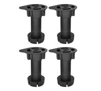 woplus Lot de 4 pieds de meubles réglables en plastique pour armoires de cuisine, jusqu'à 60 kg, hauteur 95 à 165 mm