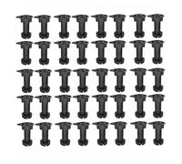woplus Lot de 40 pieds de meubles réglables en plastique pour armoires de cuisine, hauteur 95 à 165 mm, charge maximale 60 kg