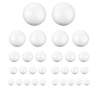 WOPPLXY Lot de 100 Boule Polystyrène Blanc, Diamètre 2cm/2.5cm/3cm/4cm/5cm Boule Polystyrene pour l’Artisanat, Les Décorations de Fêtes et de Noël