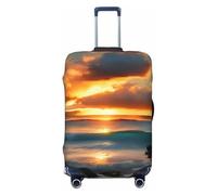WOPQS Beach Maui Hawaii Sunset Housse de protection élastique pour valises de 45,7 à 81,3 cm, Noir , M