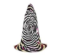 WOPQS Cape à capuche illusion d'optique en spirale Gif pour adolescents Carnaval Halloween Magicien Costume