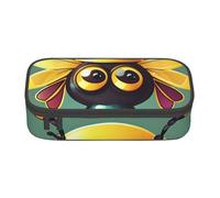 WOPQS Cartoon Bee Trousse à crayons multifonction Grande capacité, Noir , Taille unique, Organiseur de sac