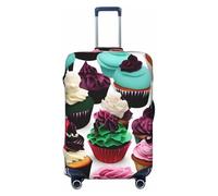WOPQS Delicious Cupcakes Housse de protection élastique pour valises de 45,7 à 81,3 cm, Noir , XL