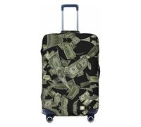WOPQS Dollar Sign Money Housse de protection élastique pour valises de 45,7 à 81,3 cm, Noir , M
