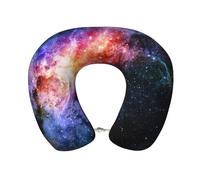 WOPQS Galaxy In The Universe Oreiller de voyage en mousse à mémoire de forme pour avion, voiture, maison, bureau, camping