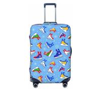 WOPQS Hockey Elements Creative Pattern Elastic Bagage Protection Cover Bagage Couvercle Protecteur for 18-32 Inch Valises, Noir, L