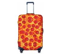 WOPQS Housse de protection élastique 3D Pizza Pepperoni pour valises de 45,7 à 81,3 cm, Noir , S