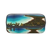 WOPQS Island of Cuba Trousse à crayons multifonction Grande capacité, Noir , Taille unique, Organiseur de sac