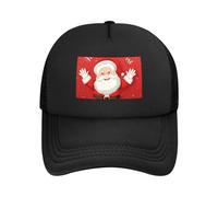 WOPQS Merry Christmas Casquette de baseball en maille pour adulte, Noir , Taille unique