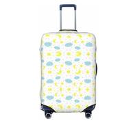 WOPQS Moon Cloud Star Housse de protection élastique pour valises de 45,7 à 81,3 cm, Noir , XL