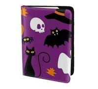 WOPQS Porte-passeport pour Halloween Violet 14 cm