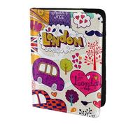 WOPQS Porte-passeport scolaire en anglais 14 cm - Accessoires de voyage - Couverture de documents