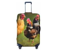 WOPQS Rooster Housse de protection élastique pour valise de 45,7 à 81,3 cm, Noir , S